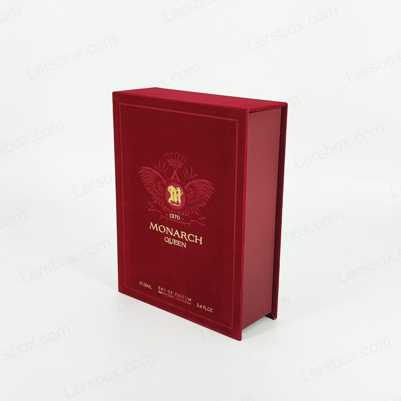 Kotak minyak wangi tegar mewah dengan terperinci kerajang emas dan EVA memasukkan kusyen HP010