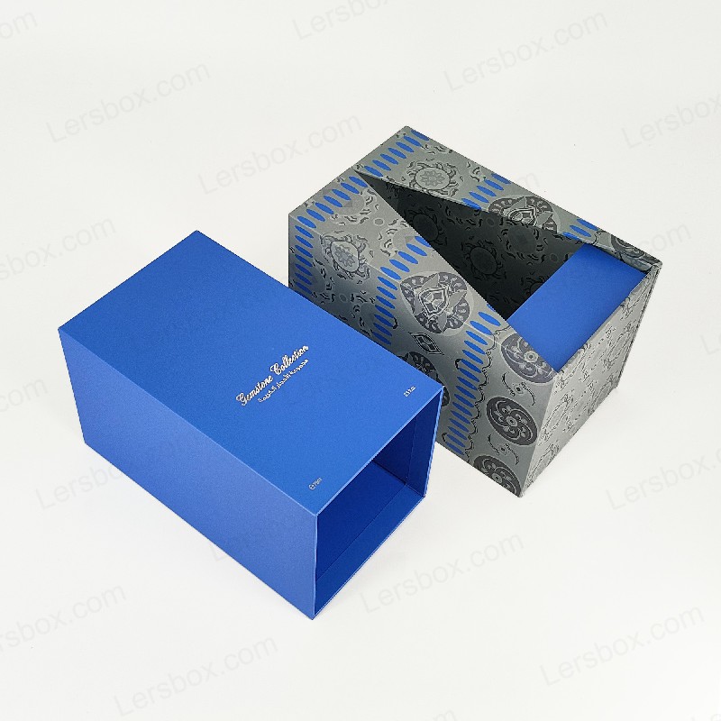Kotak minyak wangi foil emas premium dengan dulang buih Eva dan tudung yang kukuh dan reka bentuk asas HP029