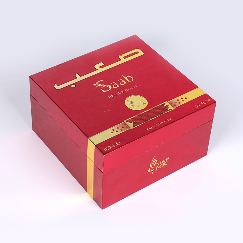 Kotak minyak wangi Golden Dawn dengan papan kelabu 2mm