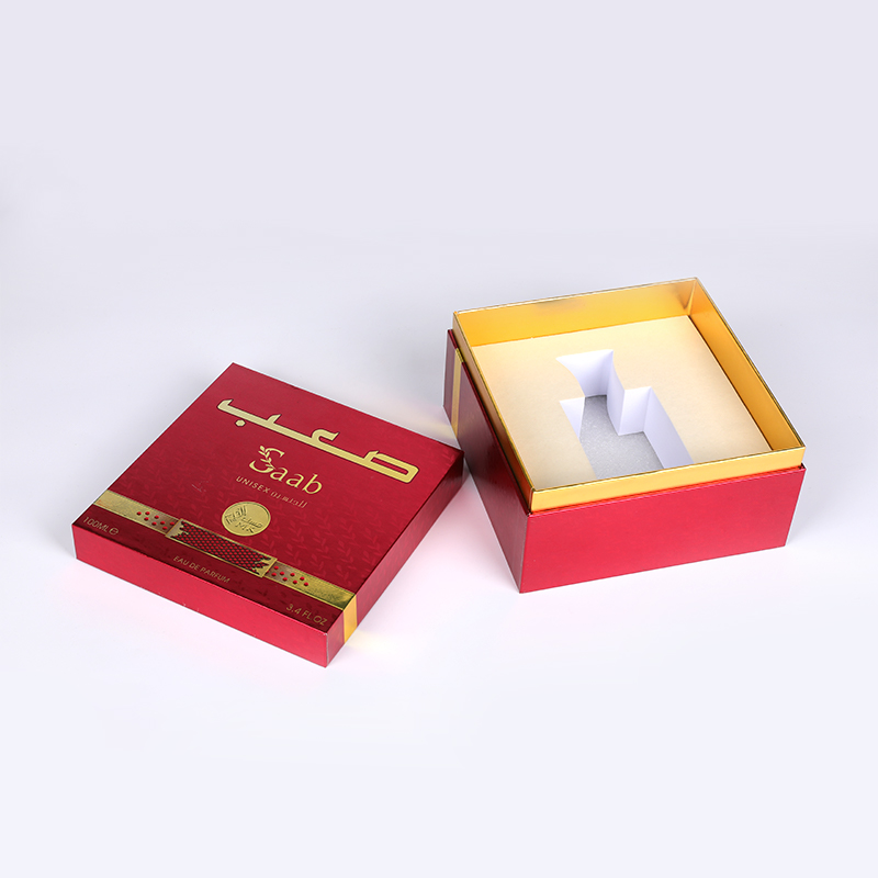 Kotak minyak wangi Golden Dawn dengan papan kelabu 2mm
